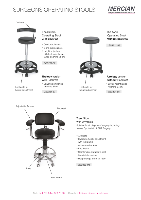 operating stools